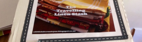 Trans Tasman travelling linen stash vintage retro New Zealand Australia apron napkin doilies table cloths tea towels